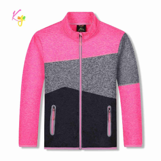 Dívčí funkční mikina Kugo FH9608 růžová / šedá